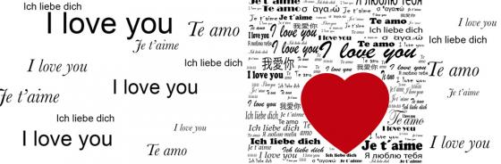 Ich liebe dich in fast allen Sprachen